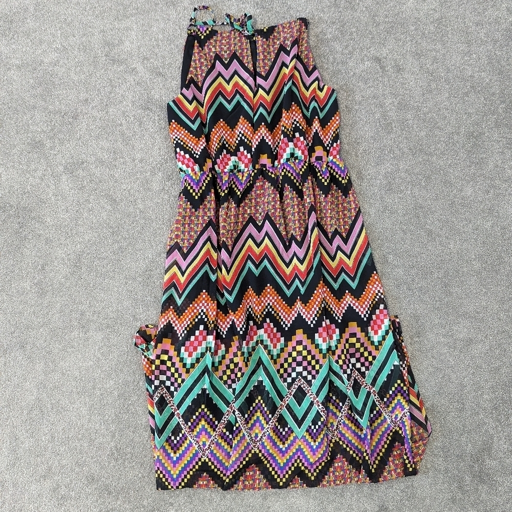 Stevie and Lindsay Maxi Sun Dress Summer Beach Y2K Women's Size 3X Orange Black